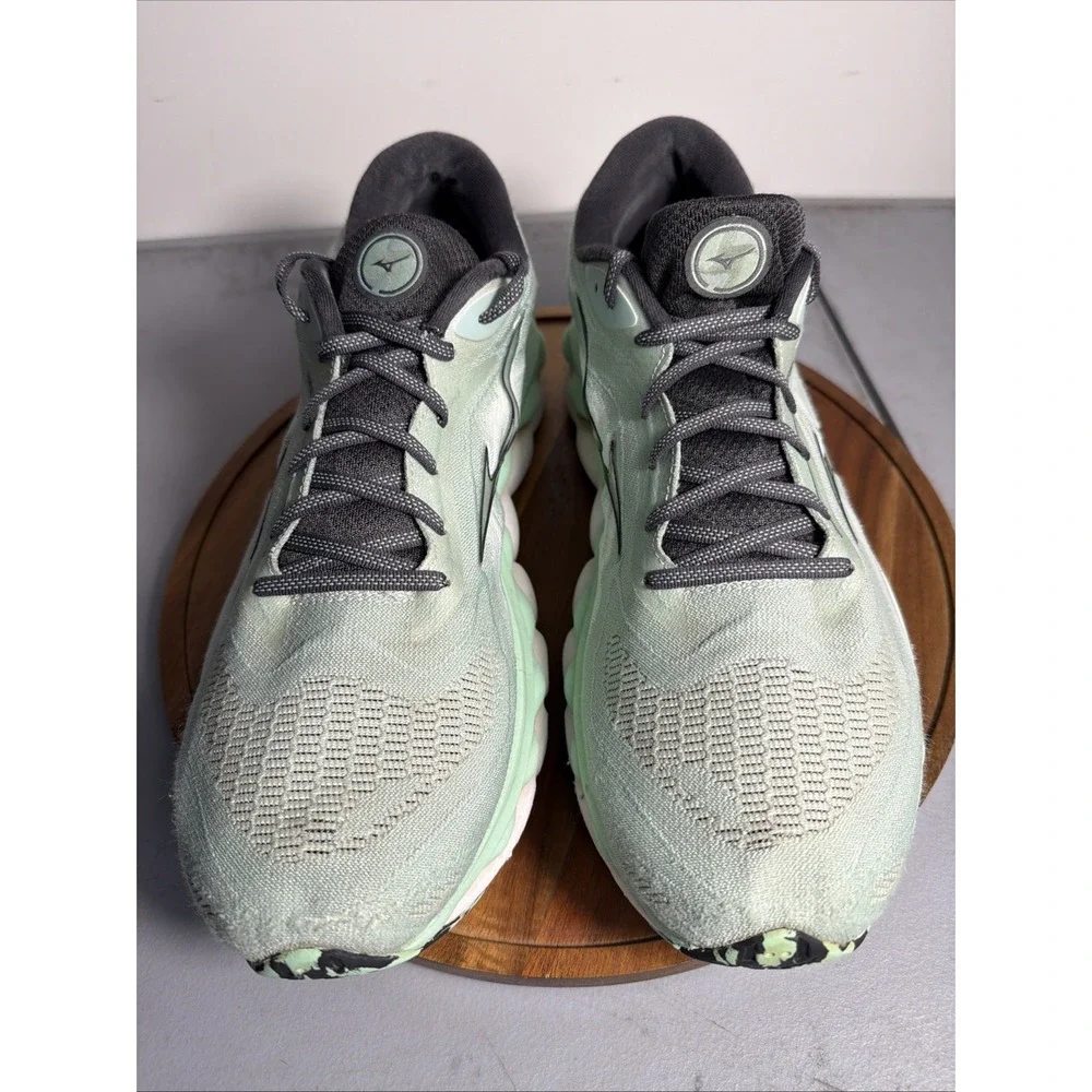 Mizuno Wave Sky 7 Mens Running Shoes Grey Blue Lime J1GC230253 Size 13
